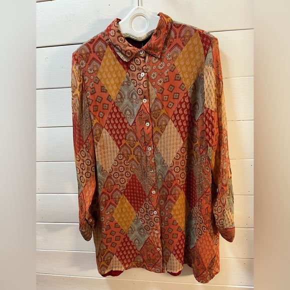 ❣️SARAH PACINI – Patchwork Button-Up Tunic/Dress (Size 01 / S) - Picture 5 of 9